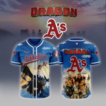 Premium MLB Oakland Athletics X How To Train Your Dragon Baseball Jersey