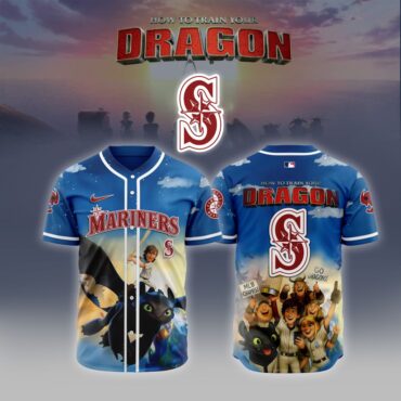 Premium MLB Seattle Mariners X How To Train Your Dragon Baseball Jersey