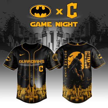 Cleveland Guardians x DC Batman Game Night Baseball Jersey