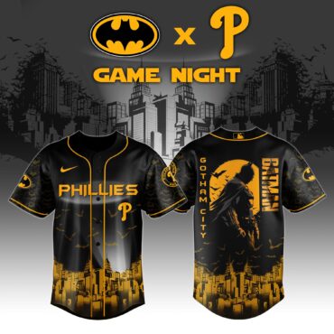 Philadelphia Phillies x DC Batman Game Night Baseball Jersey