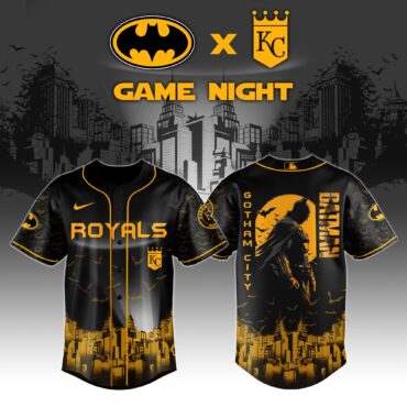 Kansas City Royals x DC Batman Game Night Baseball Jersey