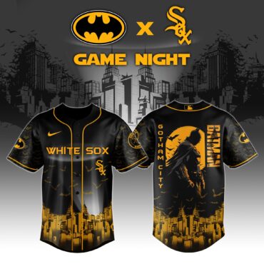 Chicago White Sox x DC Batman Game Night Baseball Jersey