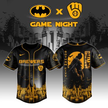 Milwaukee Brewers x DC Batman Game Night Baseball Jersey