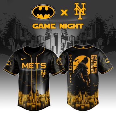 New York Mets x DC Batman Game Night Baseball Jersey