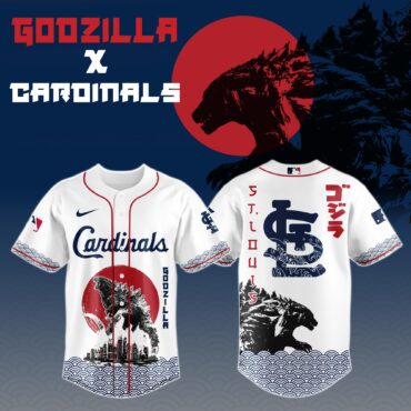 Godzilla x St.Louis Cardinals MLB Baseball Jersey