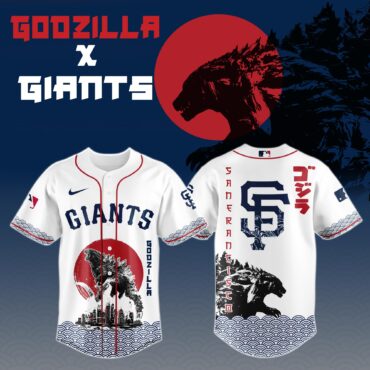 Godzilla x San Francisco Giants MLB Baseball Jersey