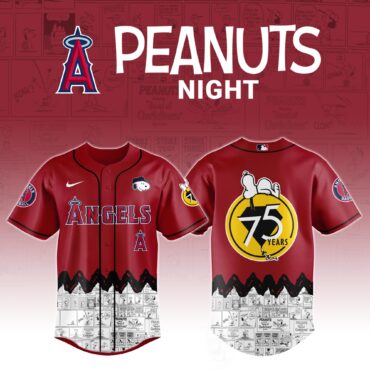 Los Angeles Angels x Peanuts Night Jersey 2025