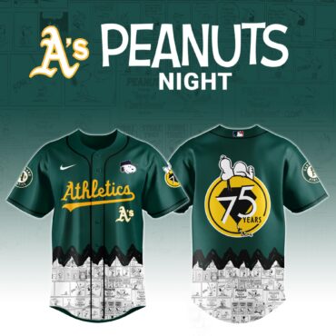 Oakland Athletics x Peanuts Night Jersey 2025