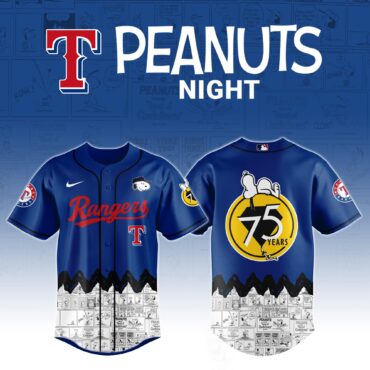 Texas Rangers x Peanuts Night Jersey 2025