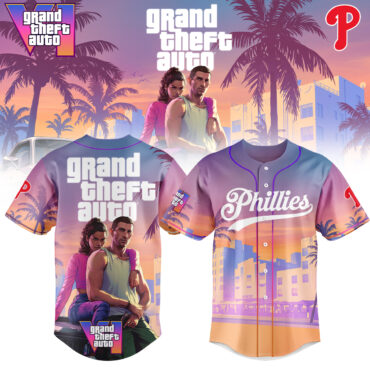 Philadelphia Phillies MLB x Grand Theft Auto Baseball Jersey