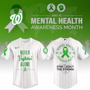 Washington Nationals Special Mental Health Awareness Week Limited Edition Jersey