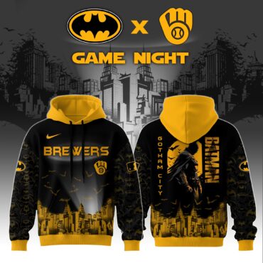 Milwaukee Brewers x DC Batman Game Night 3D Hoodie