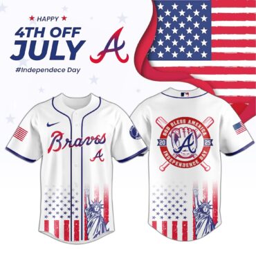 MLB Atlanta Braves Special Independence Day Baseball Jersey