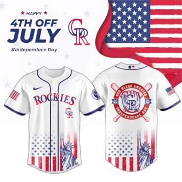 MLB Colorado Rockies Special Independence Day Baseball Jersey