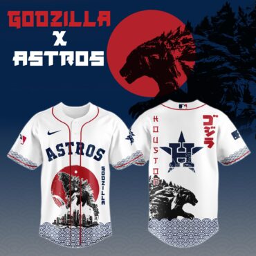 Godzilla x Houston Astros Baseball Jersey