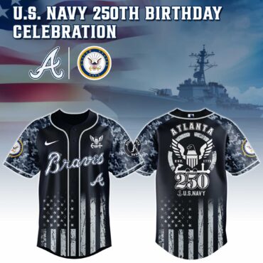 Atlanta Braves MLB x 250 U.S. NAVY Baseball Jersey