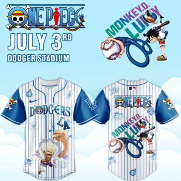 Los Angeles Dodgers x ONE PIECE Night Baseball Jersey
