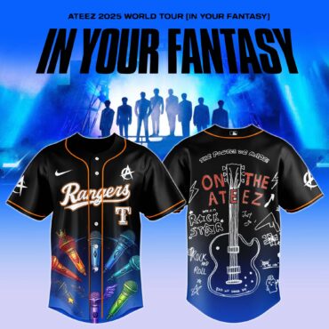 Texas Rangers MLB ATEEZ 2025 World Tour Baseball Jersey