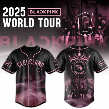 Cleveland Guardians MLB x BLACKPINK 2025 WORLD TOUR Baseball Jersey