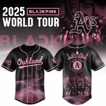 Oakland Athletics MLB x BLACKPINK 2025 WORLD TOUR Baseball Jersey