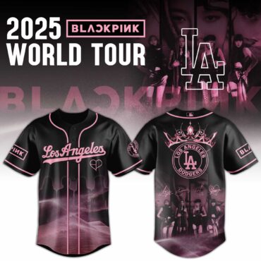Los Angeles Dodgers MLB x BLACKPINK 2025 WORLD TOUR Baseball Jersey