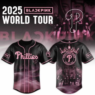 Philadelphia Phillies MLB x BLACKPINK 2025 WORLD TOUR Baseball Jersey