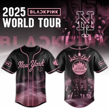 New York Mets MLB x BLACKPINK 2025 WORLD TOUR Baseball Jersey