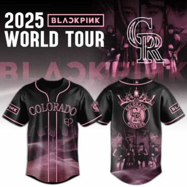 Colorado Rockies MLB x BLACKPINK 2025 WORLD TOUR Baseball Jersey