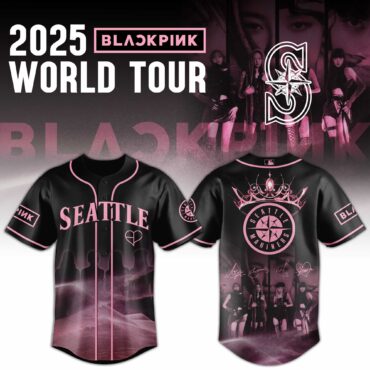 Seattle Mariners MLB x BLACKPINK 2025 WORLD TOUR Baseball Jersey