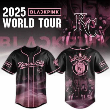 Kansas City Royals MLB x BLACKPINK 2025 WORLD TOUR Baseball Jersey