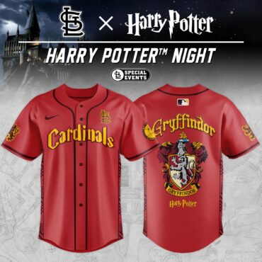 St.Louis Cardinals MLB x Harry Potter Red Gryffindor Baseball Jersey