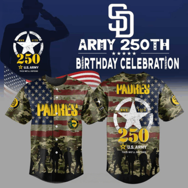 All Team MLB x 250th Anniversary U.S. Army Baseball Jersey Eternal Spirit of Valor