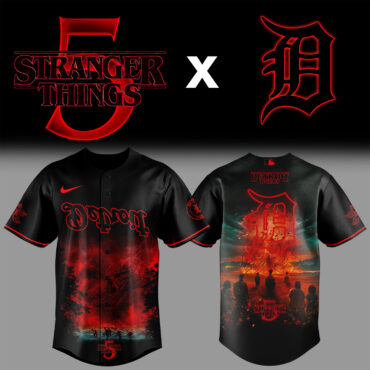 Detroit Tigers MLB x Stranger Things Tentacles Baseball Jersey