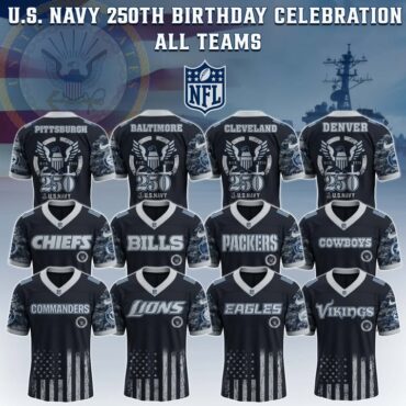 All Team NFL x 4th of July USA Navy Army Jersey