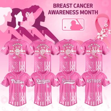 All Team MLB x Breast Cancer Awareness Month Baseball Jersey