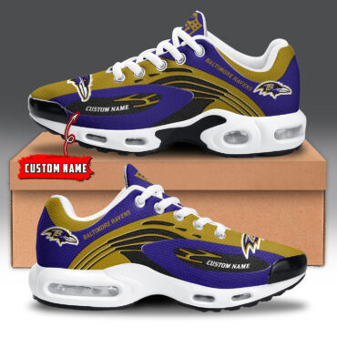 Baltimore Ravens NFL Match Color Air Max Plus Shoes Custom Name