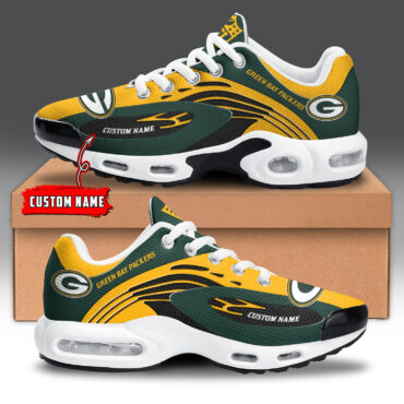 Green Bay Packers NFL Match Color Air Max Plus Shoes Custom Name