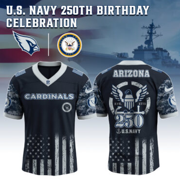 Arizona Cardinals NFL x 4th of July USA Navy Army Jersey