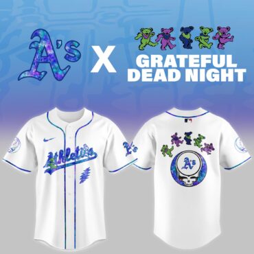 Oakland Athletics MLB x Grateful Dead Theme Night Game Baseball Jersey
