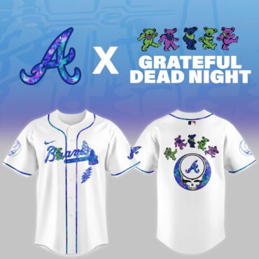Atlanta Braves MLB x Grateful Dead Theme Night Game Baseball Jersey