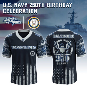 Baltimore Ravens NFL x 4th of July USA Navy Army Jersey