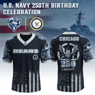 Chicago Bears NFL x 4th of July USA Navy Army Jersey