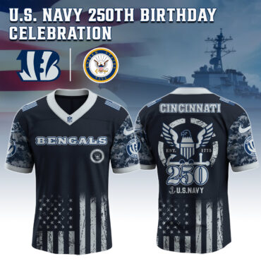 Cincinnati Bengals NFL x 4th of July USA Navy Army Jersey