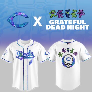 Cincinnati Reds MLB x Grateful Dead Theme Night Game Baseball Jersey