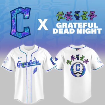 Cleveland Guardians MLB x Grateful Dead Theme Night Game Baseball Jersey