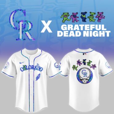 Colorado Rockies MLB x Grateful Dead Theme Night Game Baseball Jersey