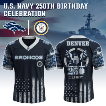 Denver Broncos NFL x 4th of July USA Navy Army Jersey