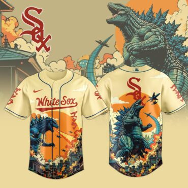 Chicago White Sox MLB x Godzilla Attack Baseball Jersey