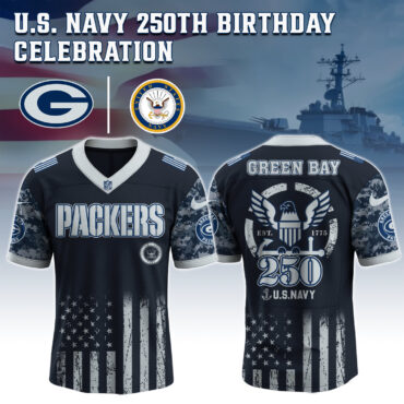 Green Bay Packers NFL x 4th of July USA Navy Army Jersey