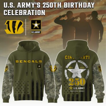 Cincinnati Bengals NFL x 250 USA Army 3D Hoodie